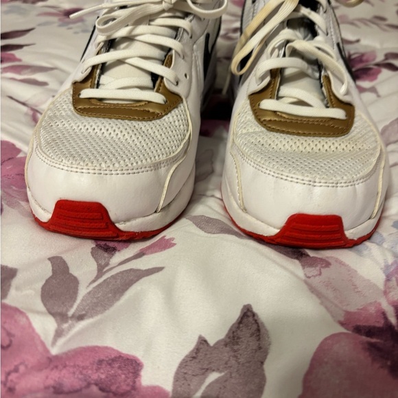 Nike Women's Air Max Sneakers in White, Black, and Gold - Picture 4 of 7